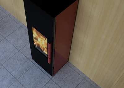 Червона піч на дровах KFC Onix 5 red  KFC Onix 5 red фото