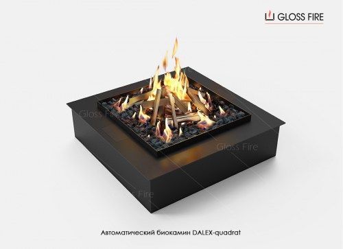 Автоматическй биокамин Gloss Fire DALEX&ndash; quadrat 600-1000 Dguad 600-1000 фото