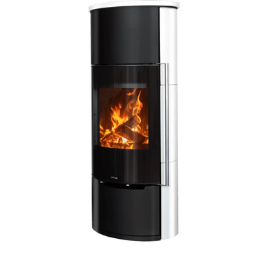Color Stove D15 BLACK STEEL WHITE CERAMICS Stove D15 BLACK  3 фото