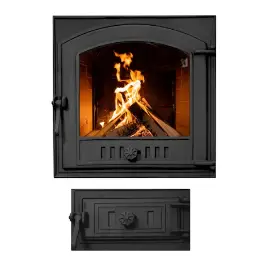 Комплект чавунних дверцят Iron Fire Style 50 485x485 мм + поддувальные 315х165 мм IF STYLE 50 P фото