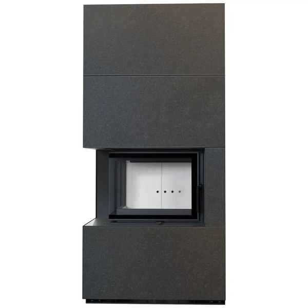 Камин Kratki FLOKI BOX левый 8 kW &Oslash; 160 в модульной облицовке INDIAN BLACK FLOKI BOX KG UG фото