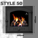 Комплект чавунних дверцят Iron Fire Style 50 485x485 мм + поддувальные 315х165 мм IF STYLE 50 P фото 6