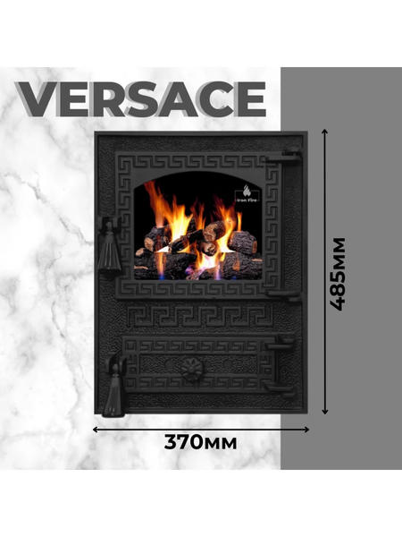 Дверцята для печі Iron Fire Versace 370х485 мм IF Versace фото