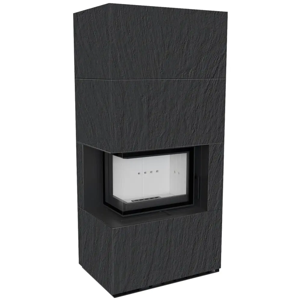 Камин Kratki FLOKI BOX левый 8 kW &Oslash; 160 з керамогранита  FLOKI BOX L фото