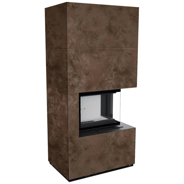Камин Kratki FLOKI BOX правый 8 kW &Oslash; 160 из керамогранита  FLOKI BOX P фото