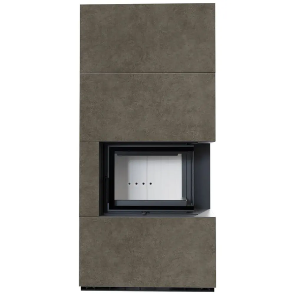 Камин Kratki FLOKI BOX правый 8 kW &Oslash; 160 из керамогранита  FLOKI BOX P фото