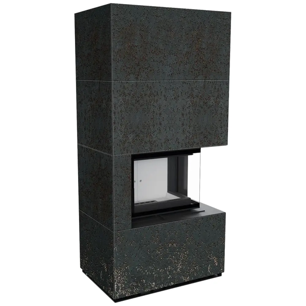 Камин Kratki FLOKI BOX правый 8 kW &Oslash; 160 из керамогранита  FLOKI BOX P фото
