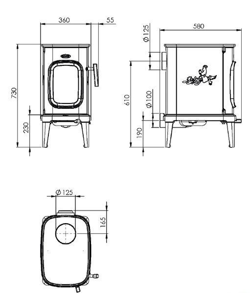 Чавунна піч Dovre SAGA 101 SAGA 101 фото