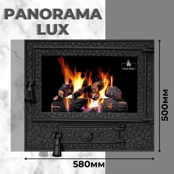 Дверца для печи Iron Fire Versace Panorama LUX 580х500 мм IF Panorama 500 фото