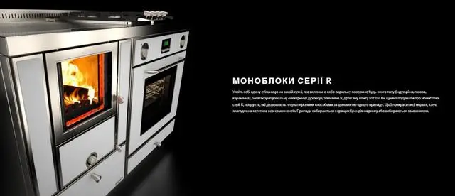 Дровяная варочная печь камин Rizzoli RE 120 combi (плюс газ и электричество)  RE 120 combi фото