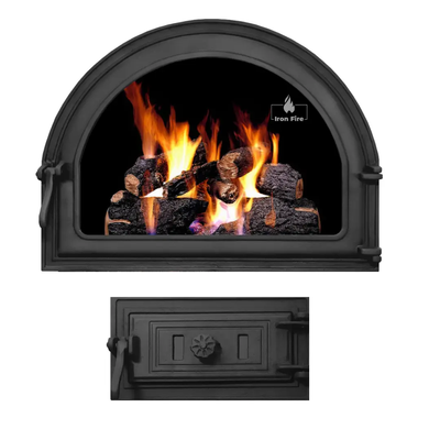 Комплект чавунних дверцят Iron Fire Fire Viola 585х440 мм+ піддувальні Style 50 315х165 мм IF Viola P фото