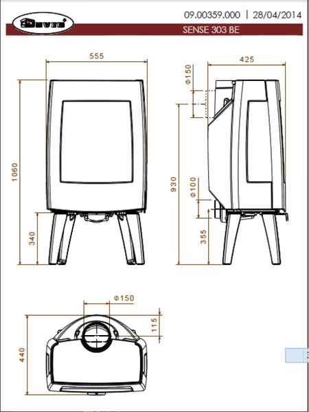 Чавунна піч Dovre Sense 303 Dovre Sense 303 фото